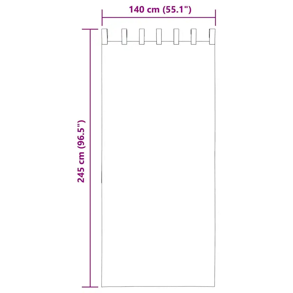 vidaXL Tende in Voile con Passanti 2 pz Turchese 140x245 cm