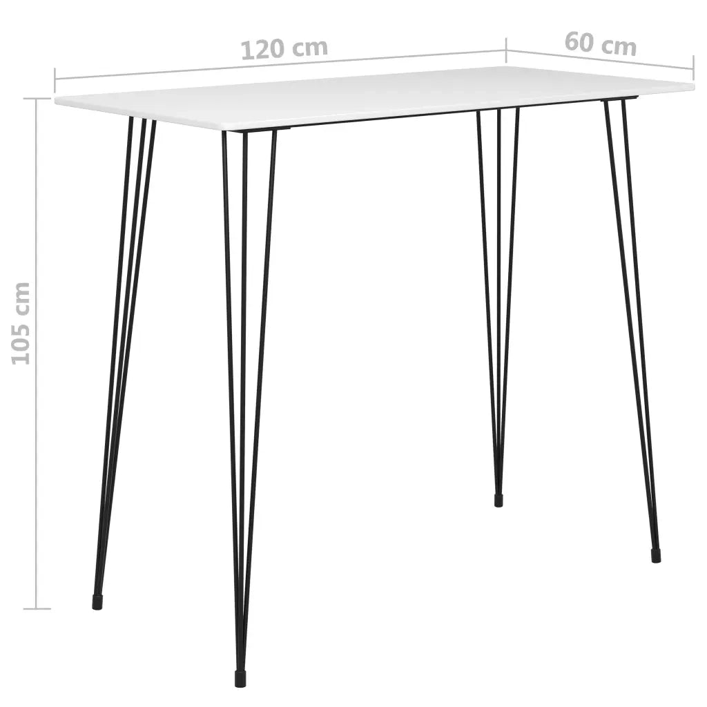 Tavolo da Bar Bianco 120x60x105 cm