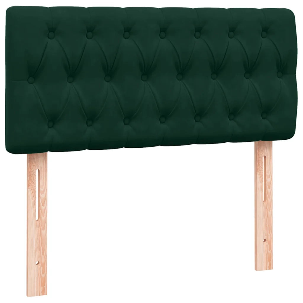 Giroletto a Molle con Materasso Verde Scuro 80x220 cm Velluto 3317802