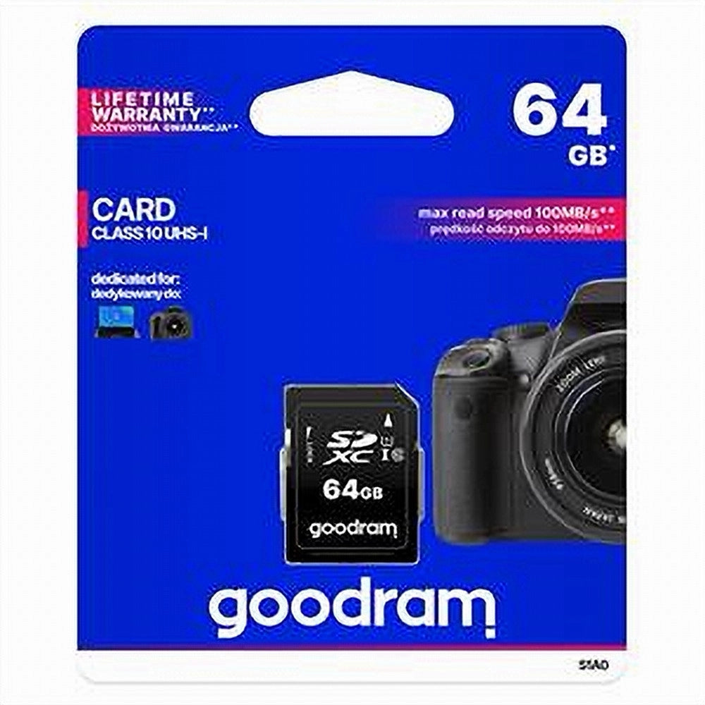 Trade Shop - Scheda Di Memoria Sd Card 64 Gb Sdxc Per Videocamere Classe 10 Uhs-i S1a0-64gb -