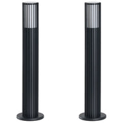 Set di 2 lampioncini da esterno neri in alluminio 50 cm per vialetti, design moderno