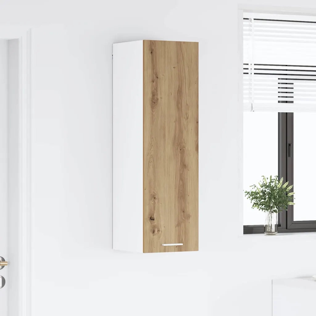 Armadio pensile con porta Rovere artigianale 30 x 31 x 100 cm 884337