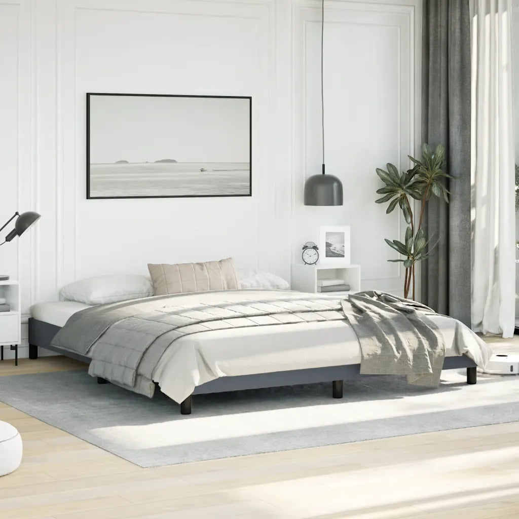 Struttura letto senza Materasso Grigio Scuro California King Velluto 347016
