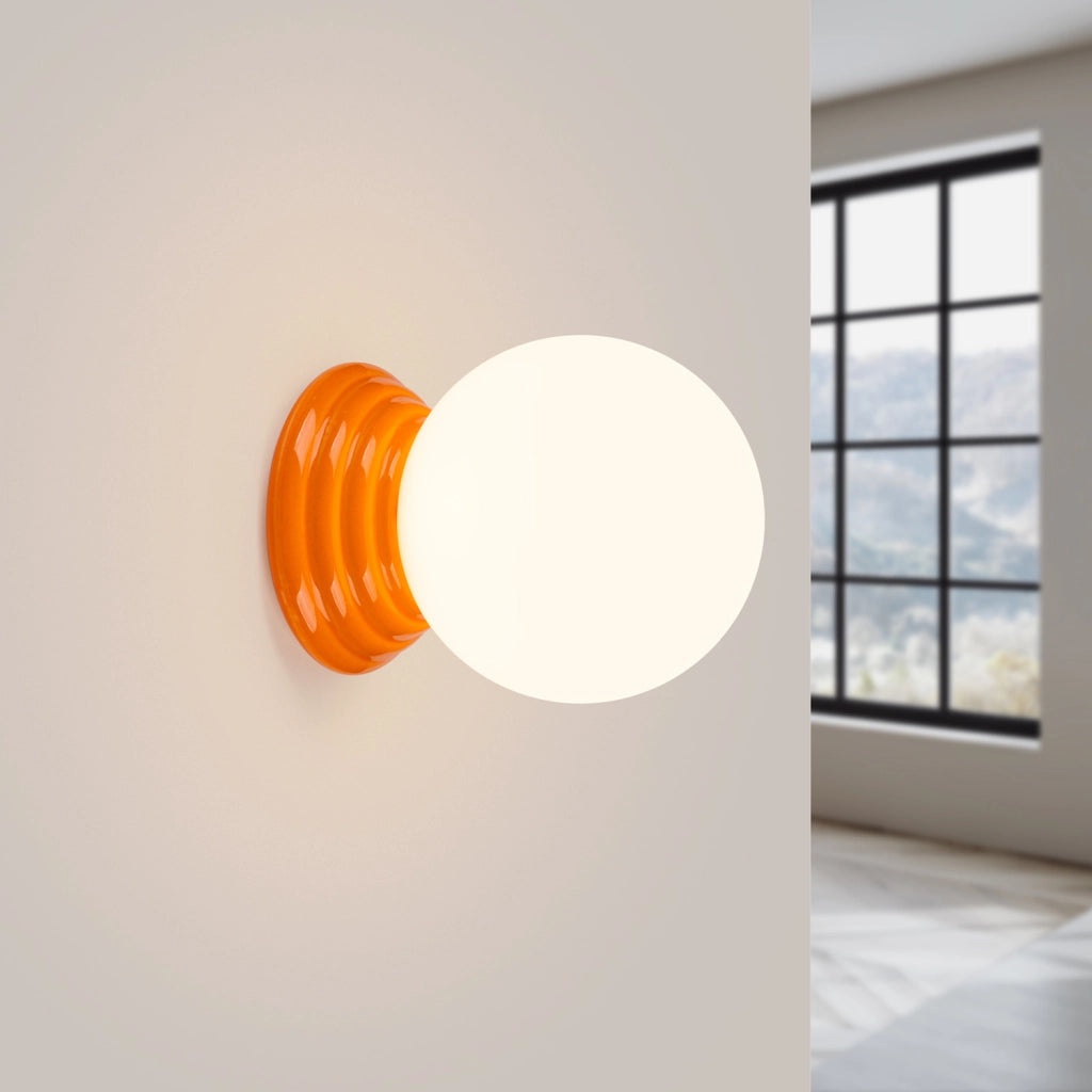 Applique bagno ALBANO Pure Lume vetro latte arancio G9