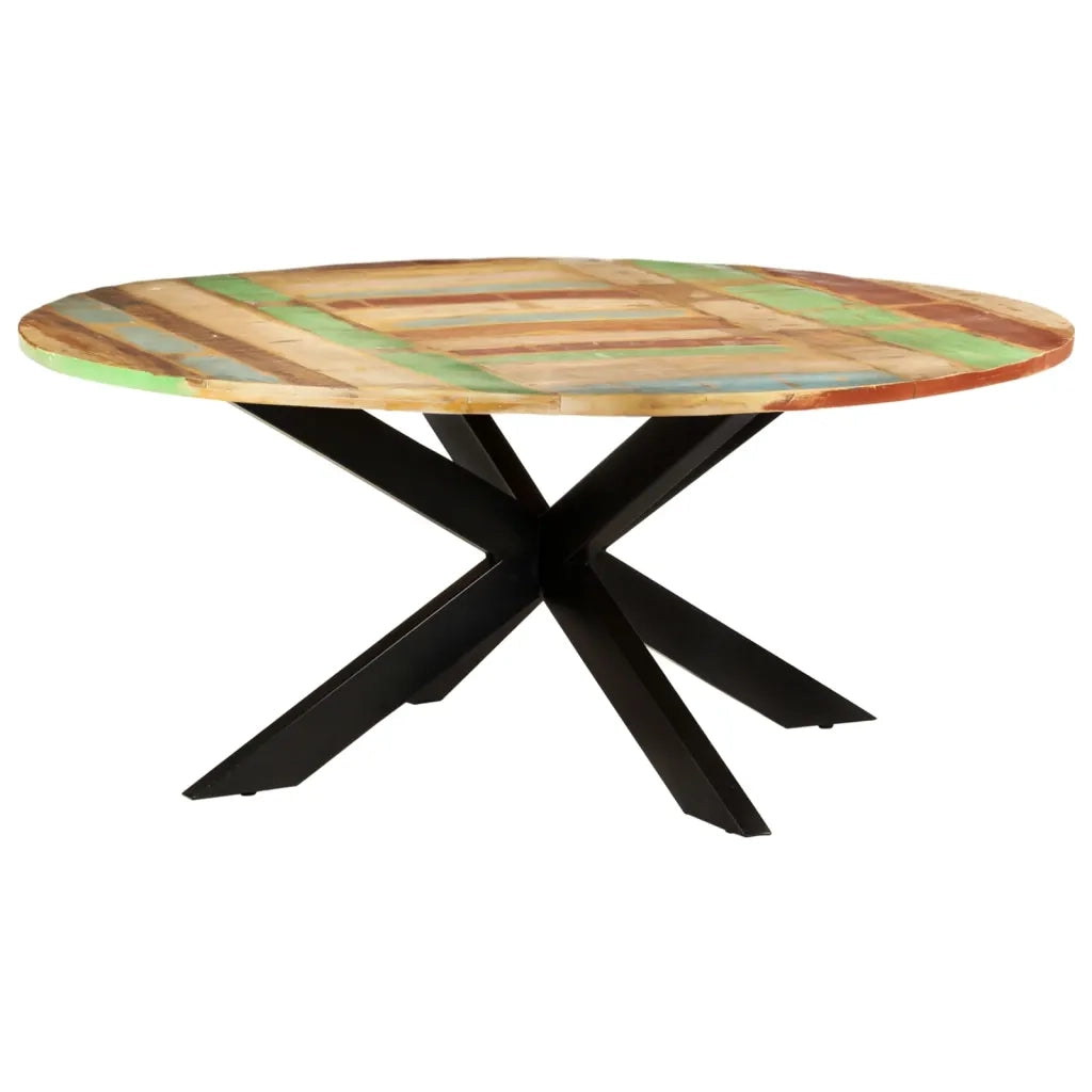 Tavolo da Pranzo Rotondo 175x75 cm in Massello di Recupero  cod mxl 64423