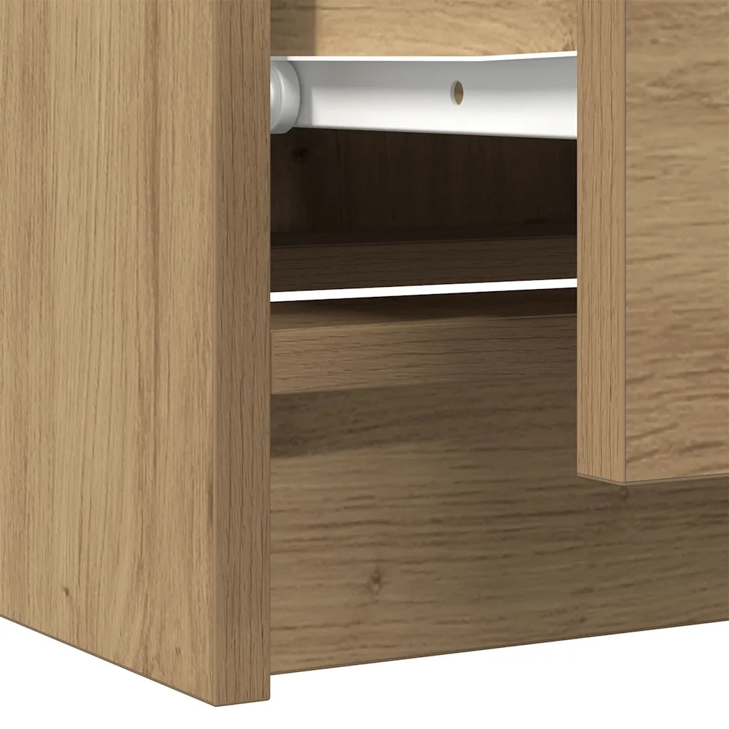 Mobile TV Rovere Artigianale 60x35x54 cm in Legno Multistrato 861786