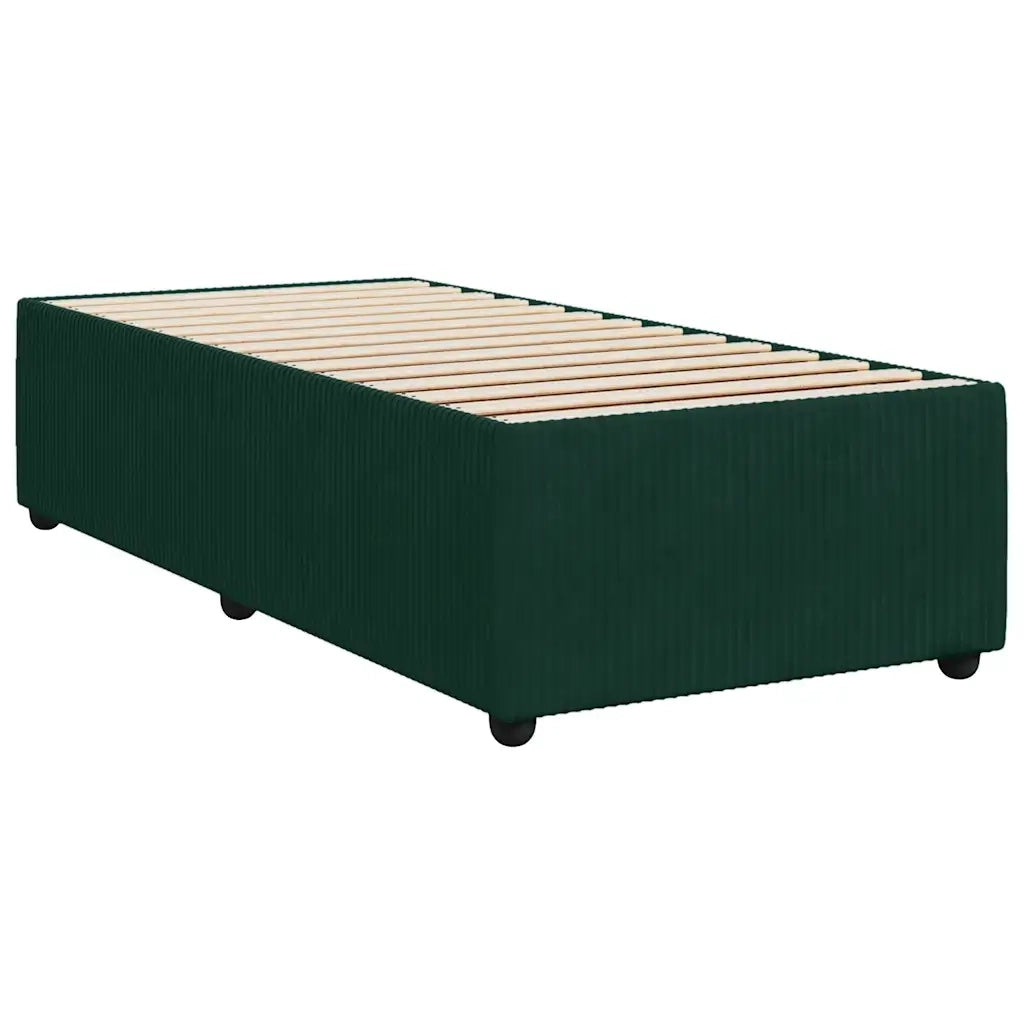 Giroletto a Molle con Materasso Verde Scuro 100x200 cm Velluto
