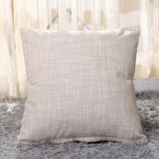 Sacco per cuscino in lino - 2-pack - 50x50cm cuscino copri - Copri cuscino per esterno - Decorazione per la casa - Con chiusura invisibile - Adatto per divano letto, ufficio - Beige