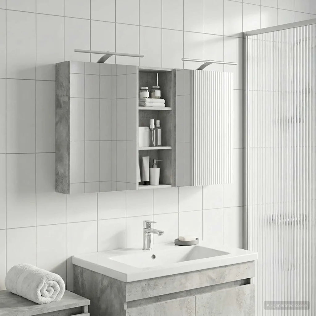 Set di Armadi da Bagno con lo scaffale 3 pcs 130 x 14,5 x 70 cm