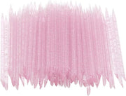 Strumento per spingere le cuticole a doppia punta per manicure e pedicure 100 pezzi - Rosa.