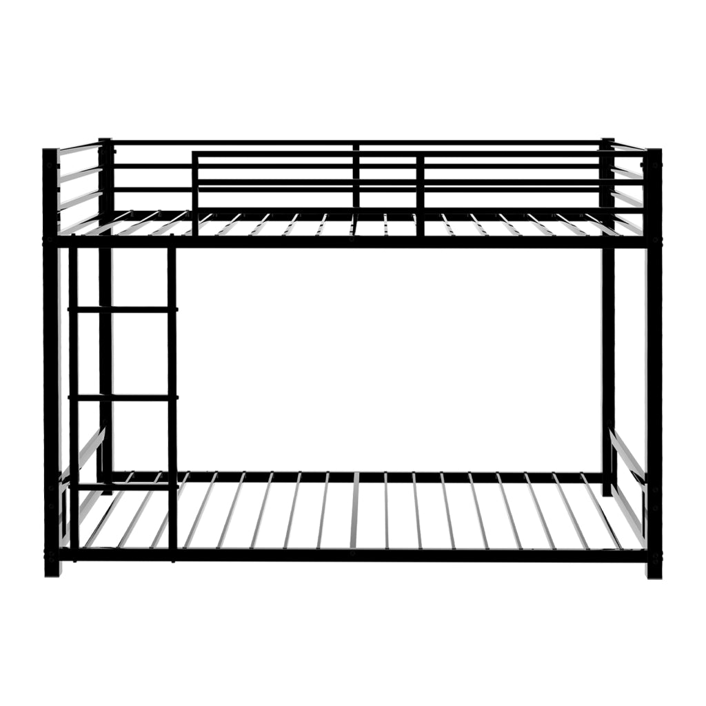 Letto a castello con due letti singoli ferro nero 98x197 cm