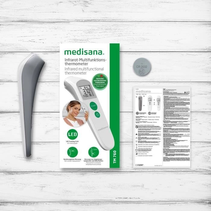 Termometro - MEDISANA - TM 760 - Senza contatto - Misurazione precisa Mirino LED - Segnale acustico - Memorie - Dispositivo medico certificato
