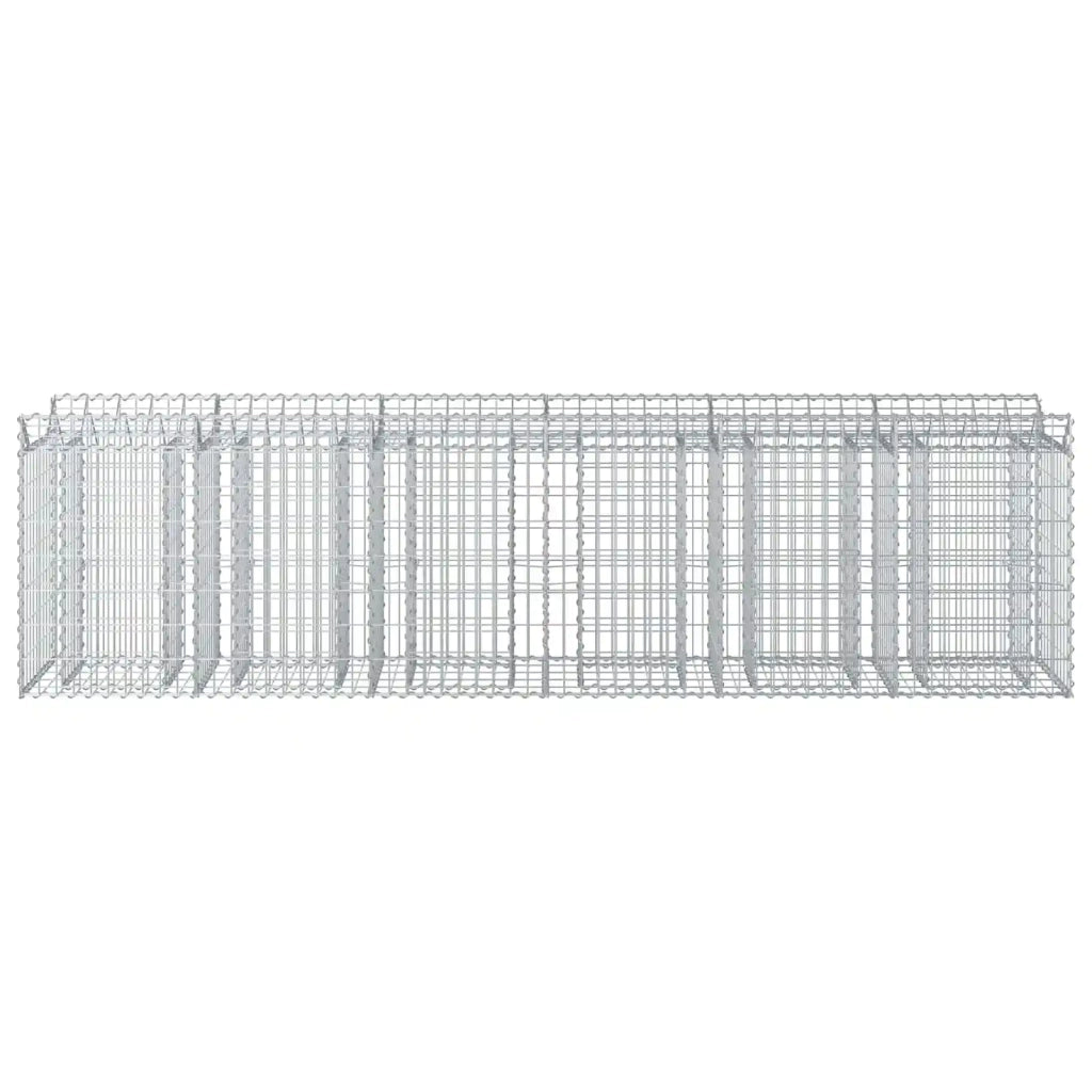 Letto rialzato in gabbione 2 pz Argento CFW3720678