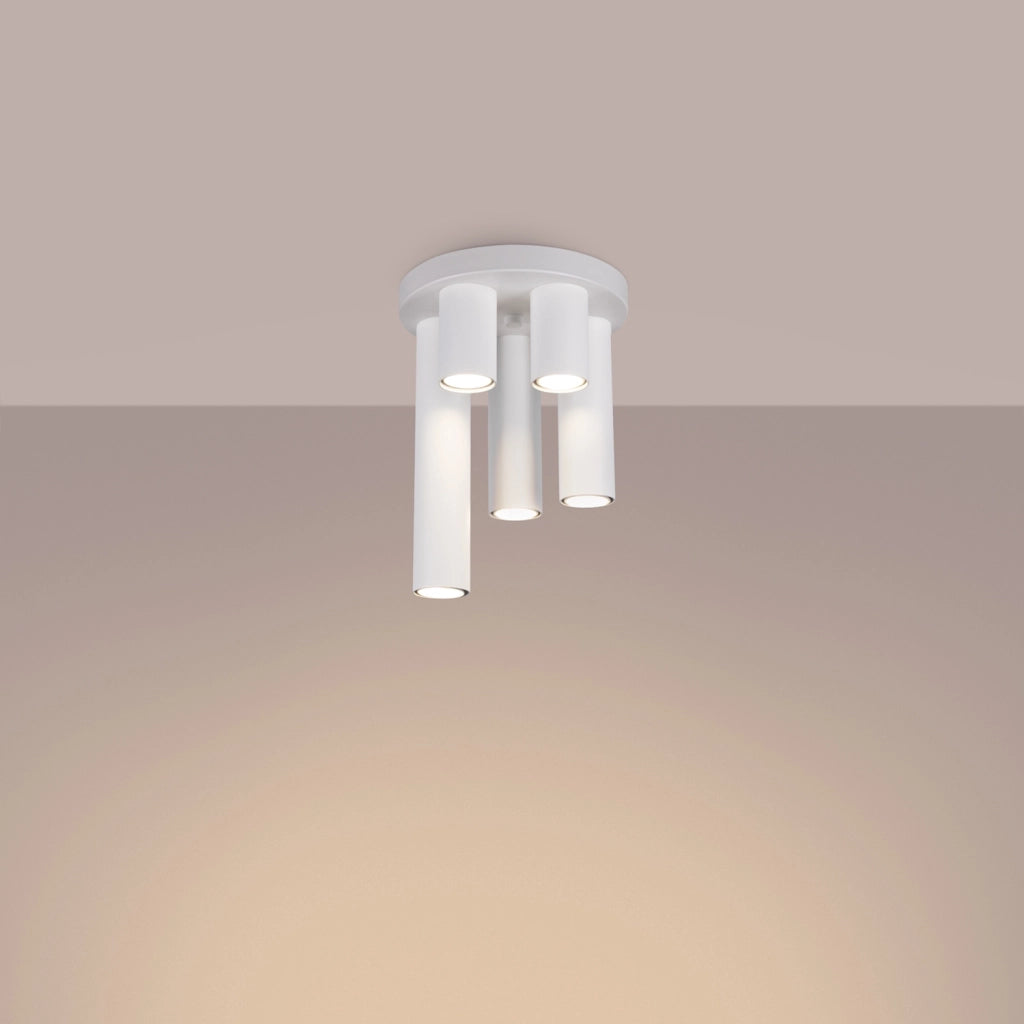 Plafoniera moderna bianca tonda Ø25 5xGU10 MODENO Pure Lume