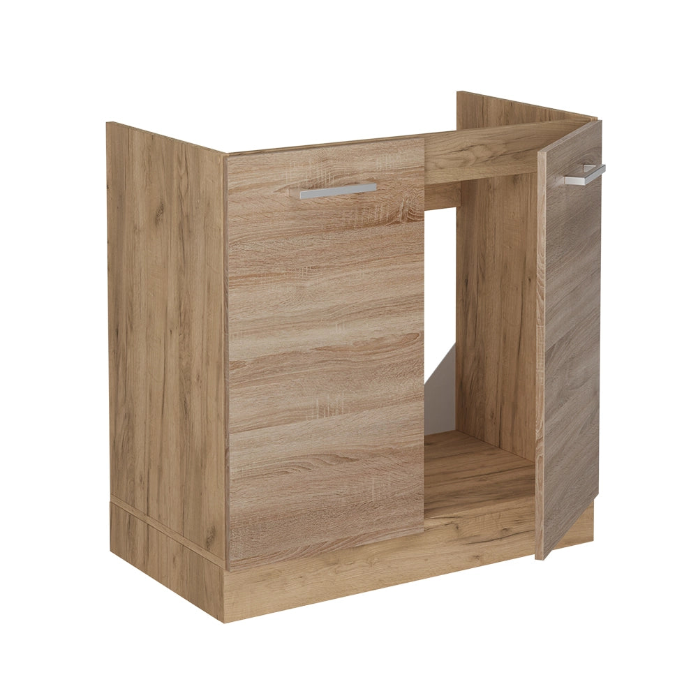 Mobile lavello cucina R-Line Sonoma/Rovere dorato 80 cm senza piano di lavoro Vicco