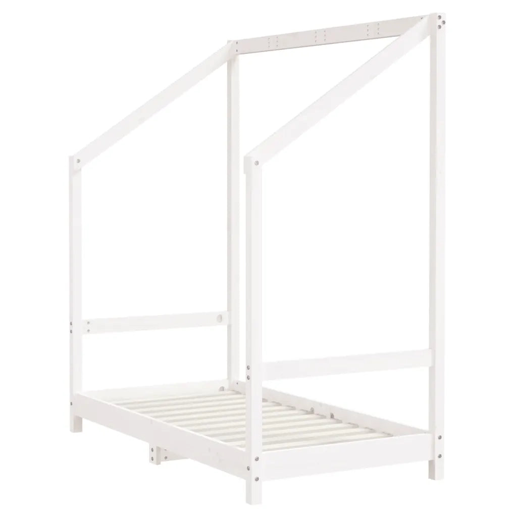 Giroletto per Bambini | Letto Infantile | Lettino Bianco 70x140cm in Legno Massello di Pino