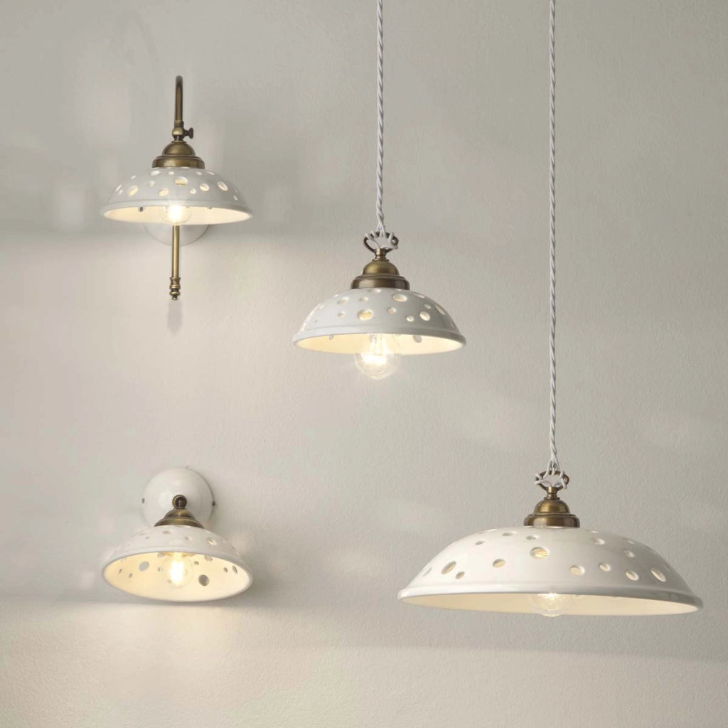 CONTEMPORANEA Applique Orientabile in Ceramica Bianca Lucida