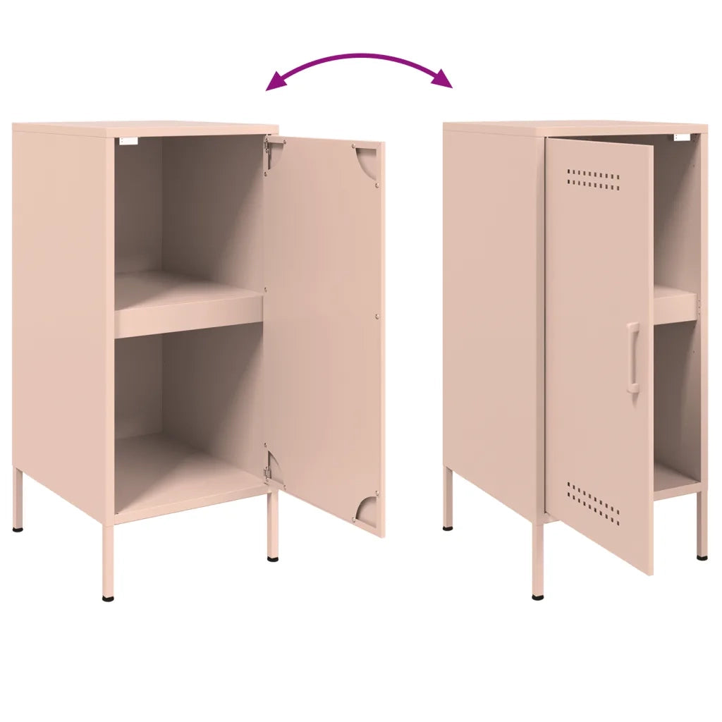 vidaXL Credenza Rosa 36x39x79 cm in Acciaio