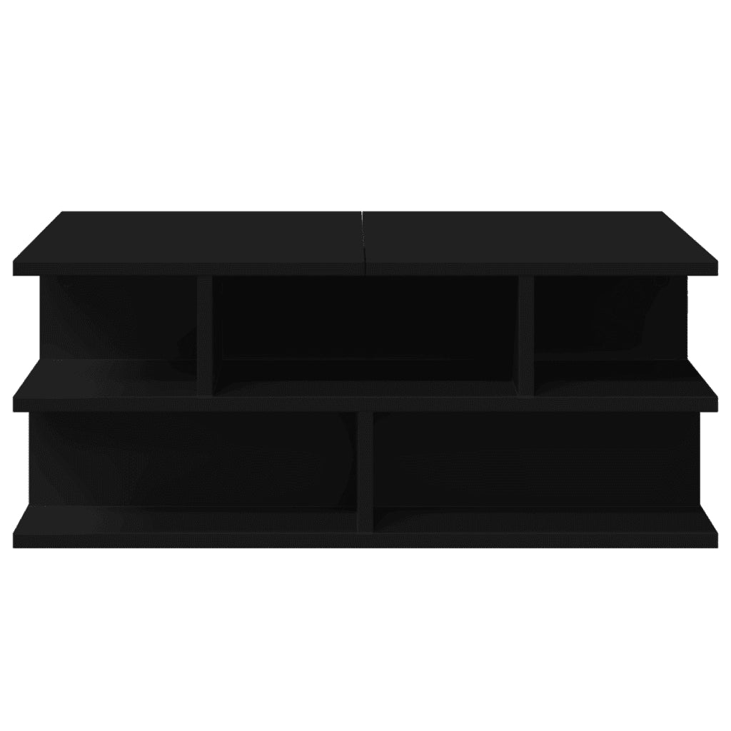 Tavolino da Salotto Nero 70x70x29 cm in Legno Multistrato 840745
