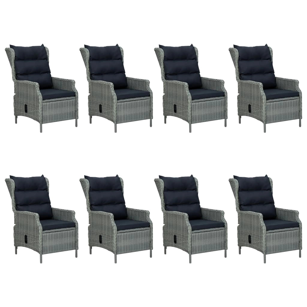 Set da pranzo da 9 pezzi con cuscini resina intrecciata grigio chiaro 02_0014642