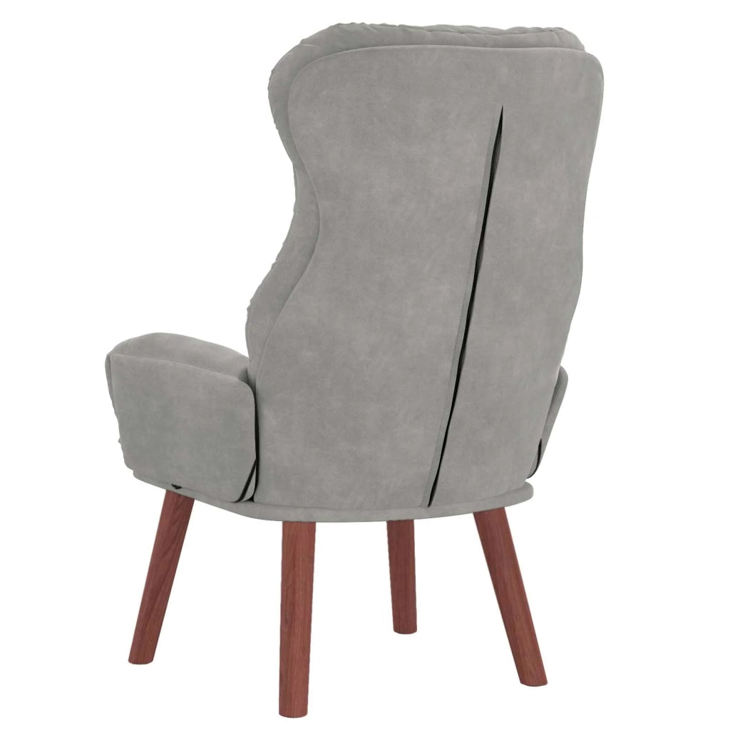 poltrona Grigio chiaro 69 x 74 x 93 cm Velluto 42001887