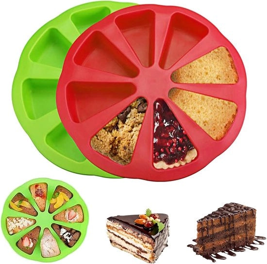 Set di 2 forme per dolci in silicone, forme per torte con 8 fori in silicone, forme per dolci con trattamento antiaderente, forme per dolci per panettone e pandoro, set di forme antiaderenti per dolci