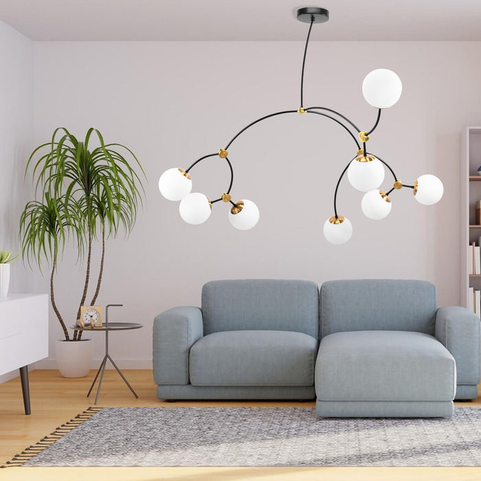 Lampada Da Soffitto Black Mat APP1673-8CP