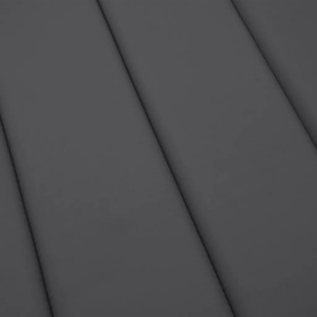 Cuscino per Lettino Antracite 200x50x3 cm in Tessuto Oxford