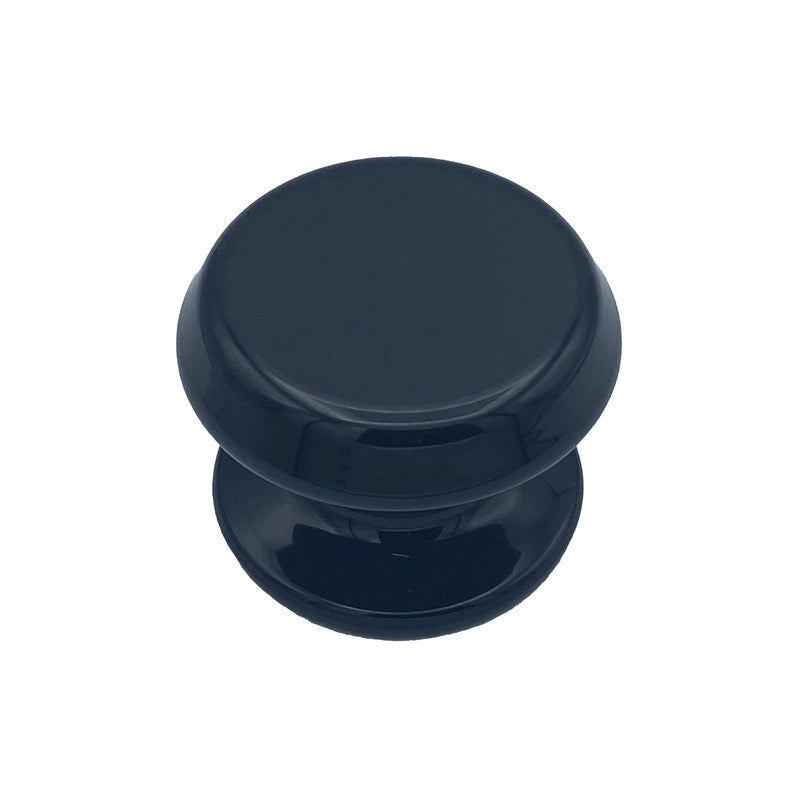Pomolo fisso per porta SAGUATTI 877/80QB in alluminio nero lucido