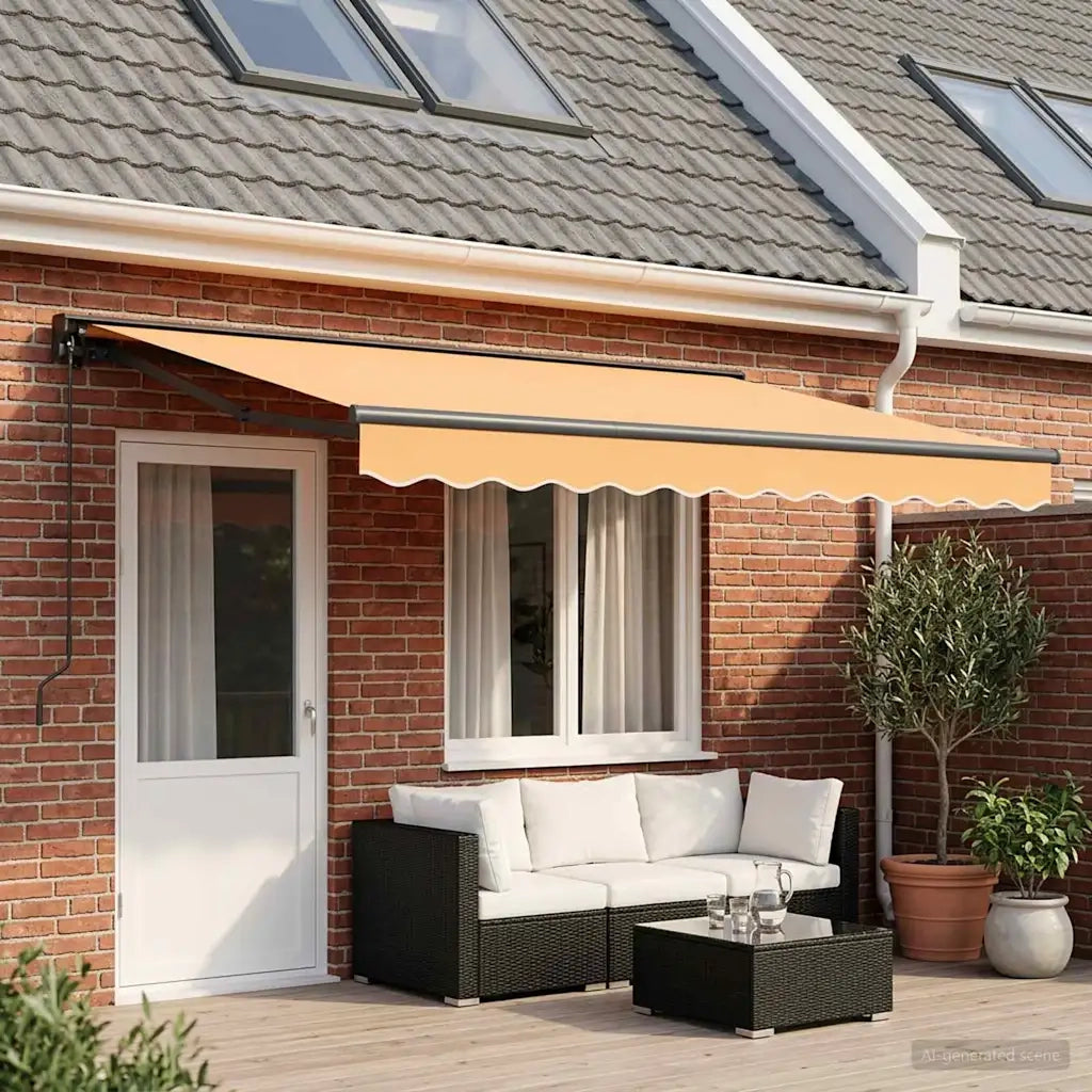 Tenda retrattile manuale Sabbia 4 × 3,5 m 3426145
