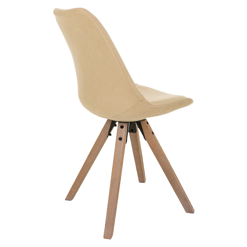 Sedia in legno color panna 48x44x47/84h
