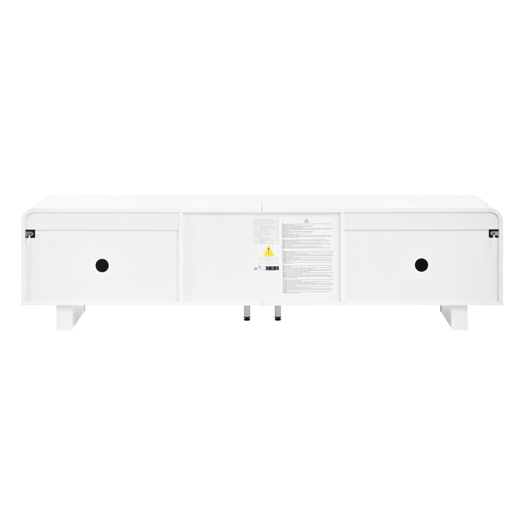 Mobile TV con 4 ante; 2 cassetti; passacavi e angoli arrotondati; per soggiorno; 180 × 40 × 46 cm