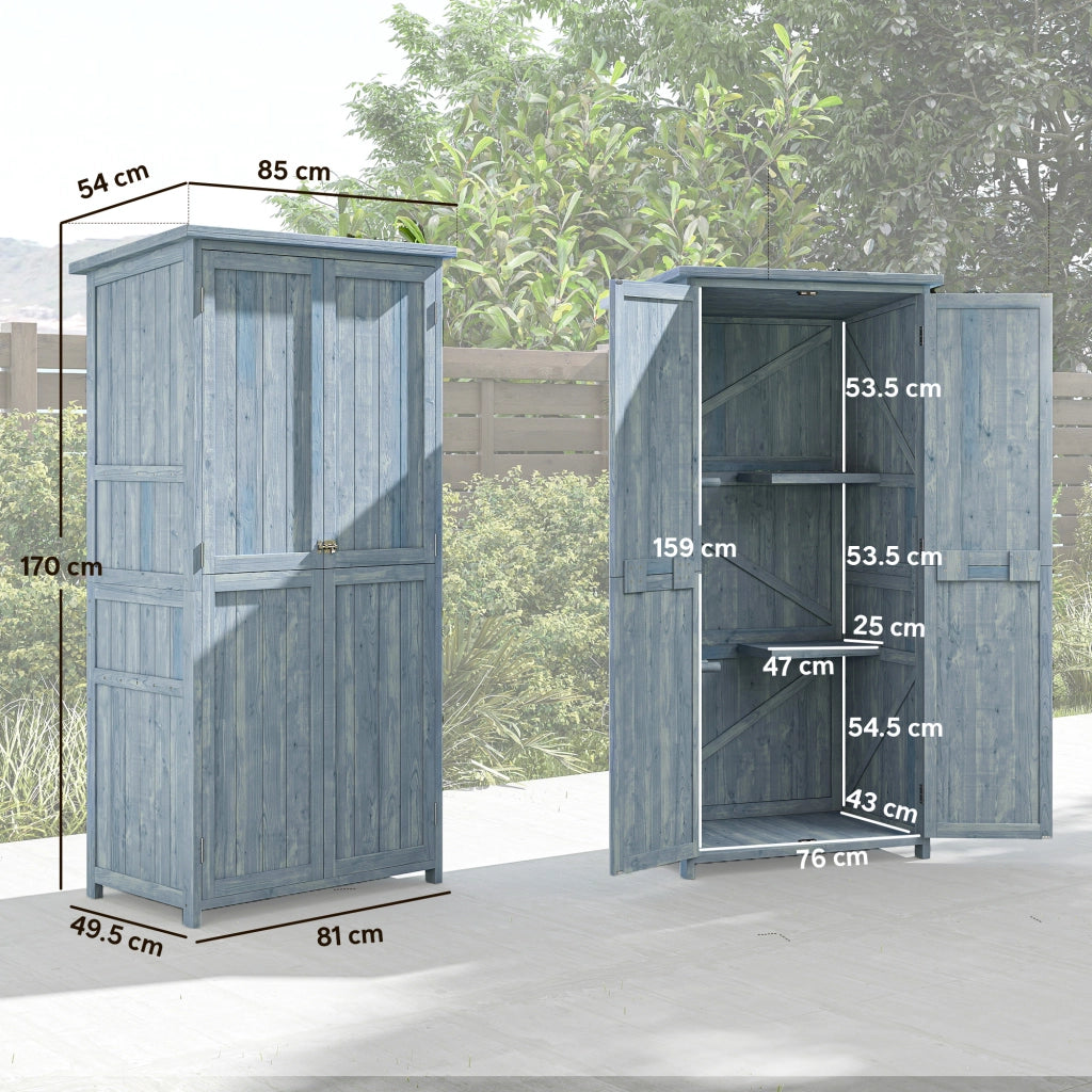 Armadio da Giardino ¨C zephmum ¨C Legno 2 Ripiani
