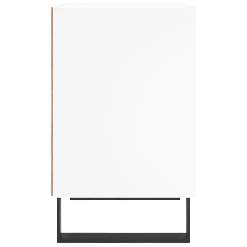 Comodino | Armadio da Notte | Mobiletto da notte Bianco 40x30x50 cm in Legno Multistrato