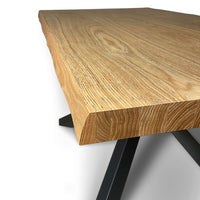 Tavolo Fisso 180x90 cm Versalux Rovere Scortecciato Gambe Antracite