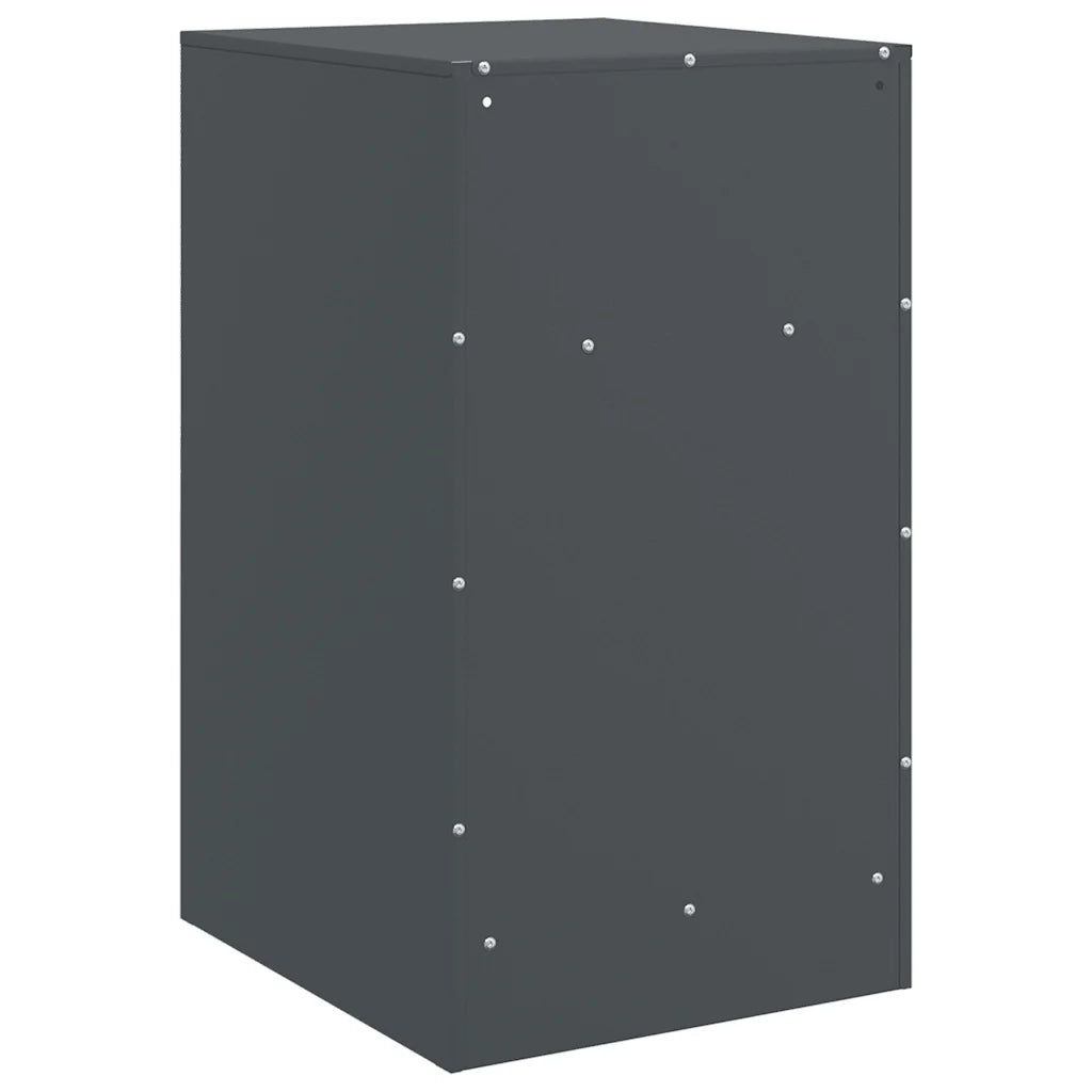 Comodino Antracite 34,5x39x62 cm in Acciaio 841767