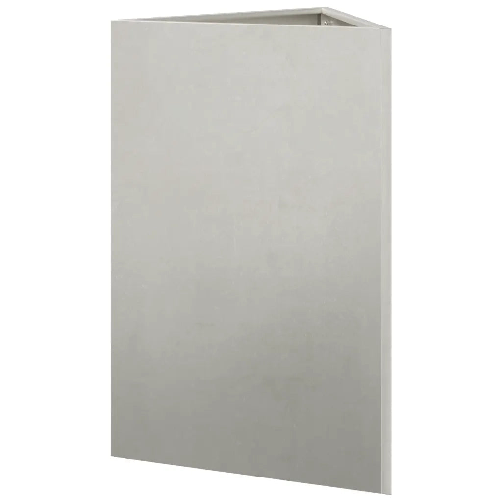 Fioriera da Giardino Triangolare 50x43x75 cm in Acciaio Inox