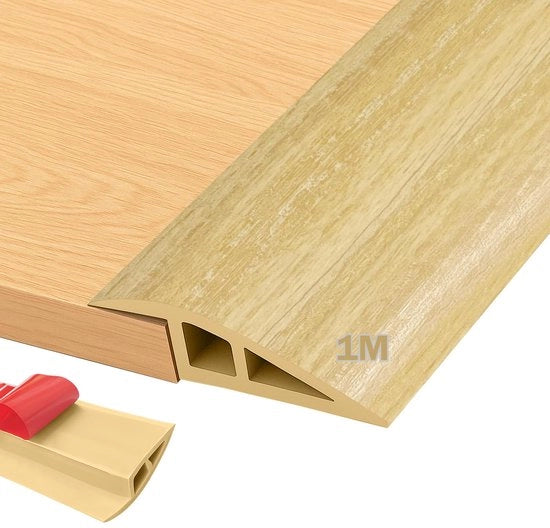 Profilo di transizione autoadesivo 1M x 5CM, striscia di transizione in PVC per pavimento, rail di transizione autoadesivo per pavimenti e tappeti.