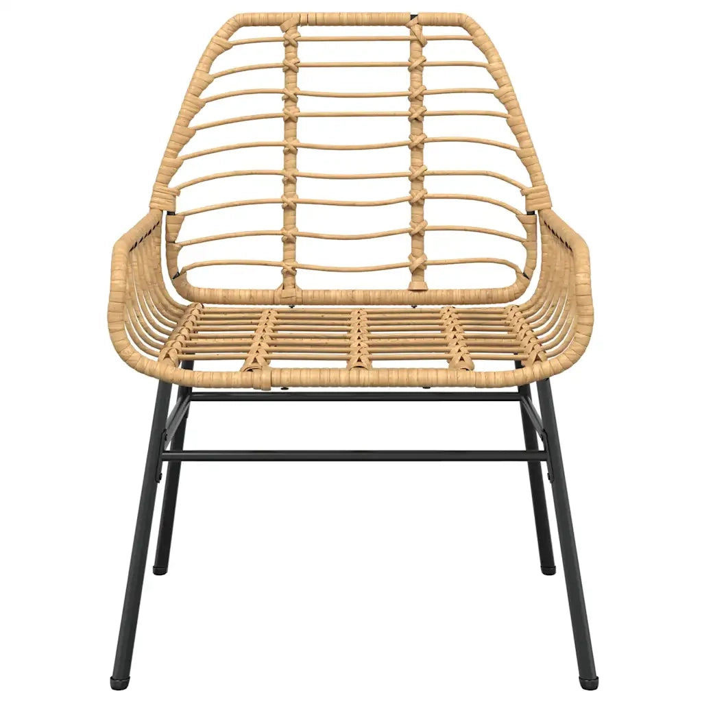 Set da Pranzo da Giardino 5pz Polyrattan Vetro