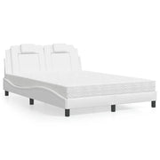 Letto Viana con Materasso Bianco 140x200 cm in Similpelle 3208797