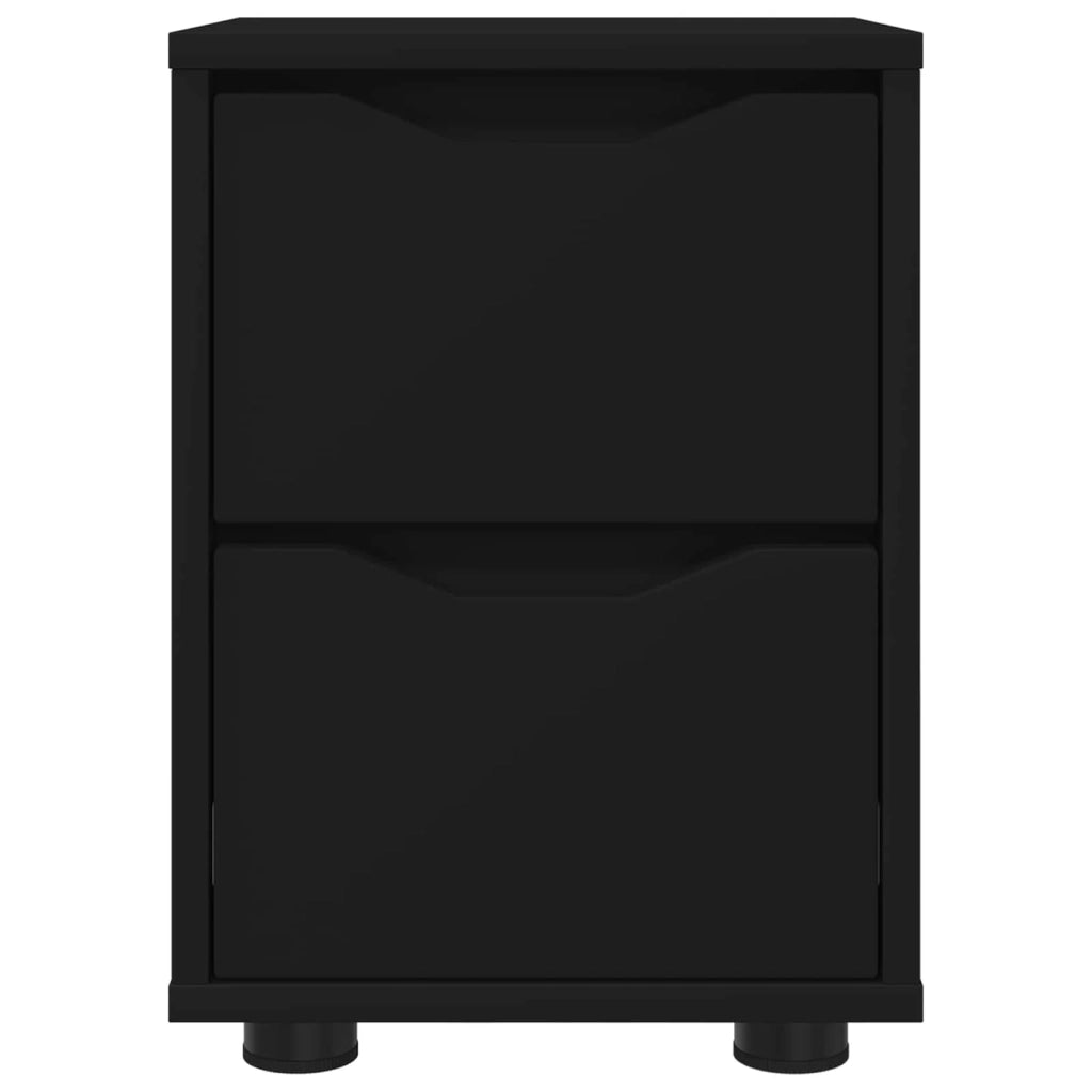 Comodini 2 pcs Nero 30,5 x 30 x 43 cm Legno multistrato 888800
