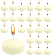 Candele galleggianti 24 pezzi - Latte bianco - Senza profumo - 5 x 3 cm - Sicure e affidabili - Per matrimonio/festa/di Natale decorazione - Lampada da tavola