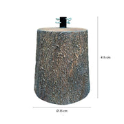SUPPORTO BASE PER ALBERO DI NATALE TRONCO EFFETTO REALISTICO Ø35 X 35+6 CM - MARRONE CHIARO