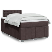 Giroletto a Molle con Materasso Marrone Scuro 120x190cm Tessuto