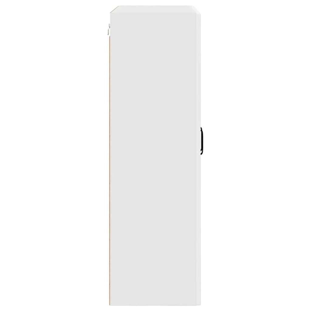 Mobile da cucina moderno da parete 80 x 31 x 100 cm pratico contenitore stile elegante legno ingegnerizzato bianco 02_0054485