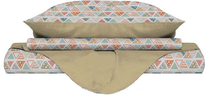 Copripiumino 1 Piazza e Mezzo Double Face con Federe Stampato Different