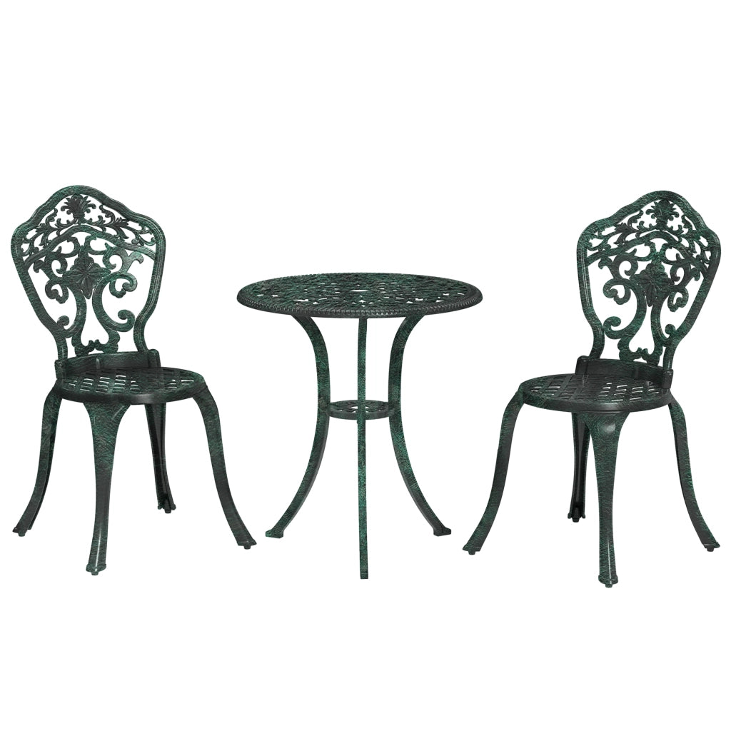 Set Bistrot Giardino 3 Pezzi ¨C Zephmum ¨C Aluminium Fer Forg¨¦ Grigio