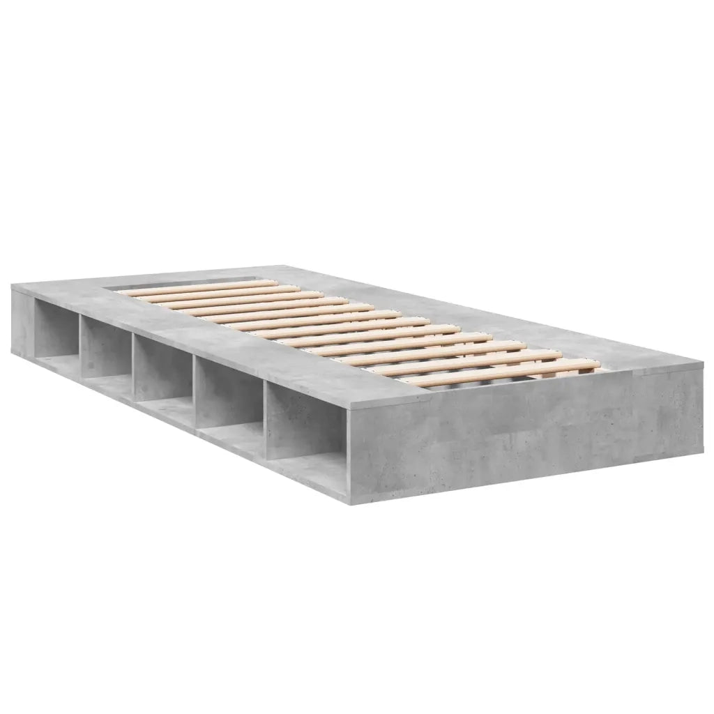 Giroletto-Struttura Letto Grigio Cemento 90x190 cm in Legno Multistrato 981585