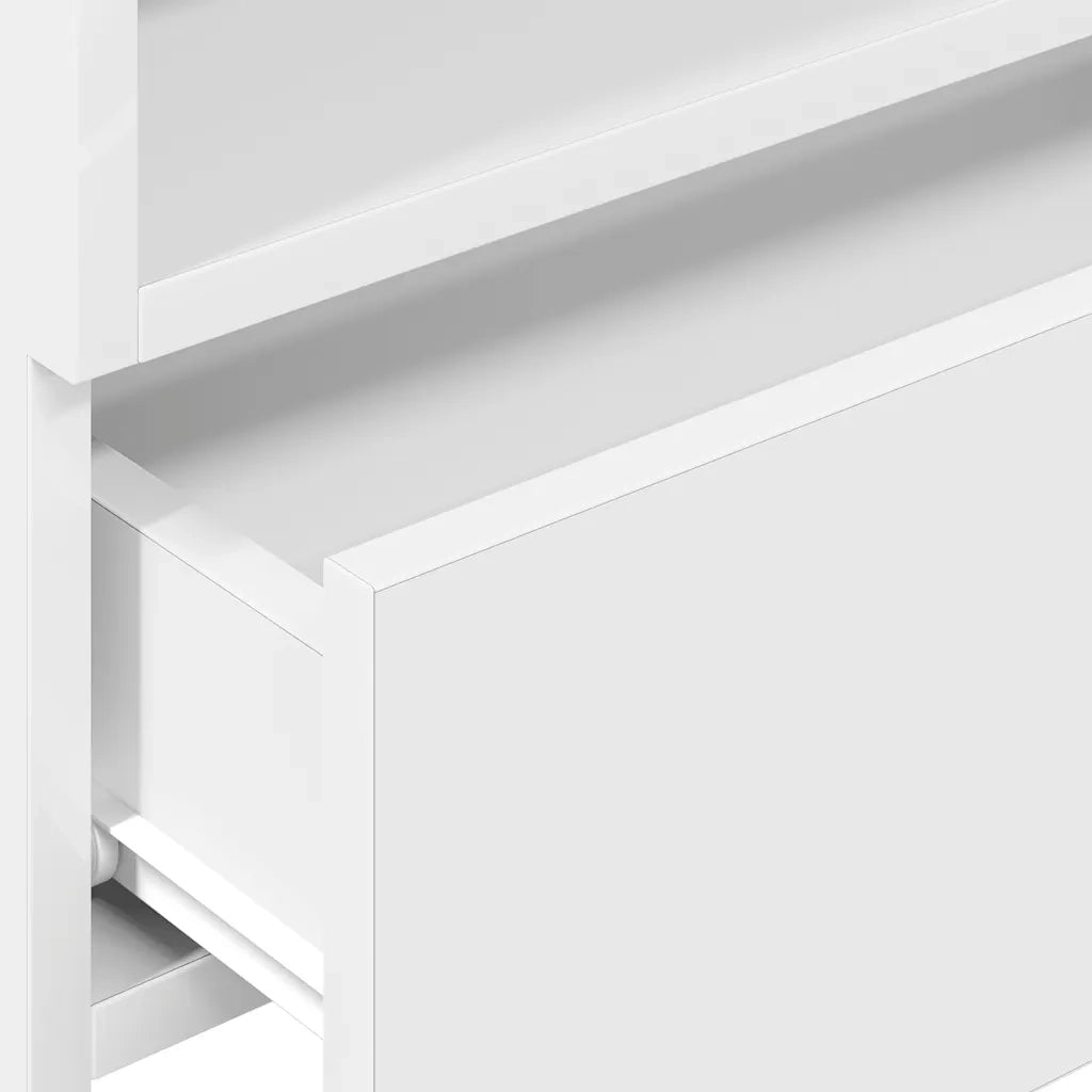 Comodini a Muro 2 pz Bianchi 45x26x28,5 cm 858597