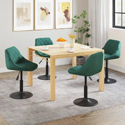 Sedie da Pranzo Girevoli 4 pz Verde Scuro in Velluto 3088794